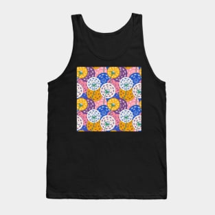 Dandelion floral pattern color Tank Top